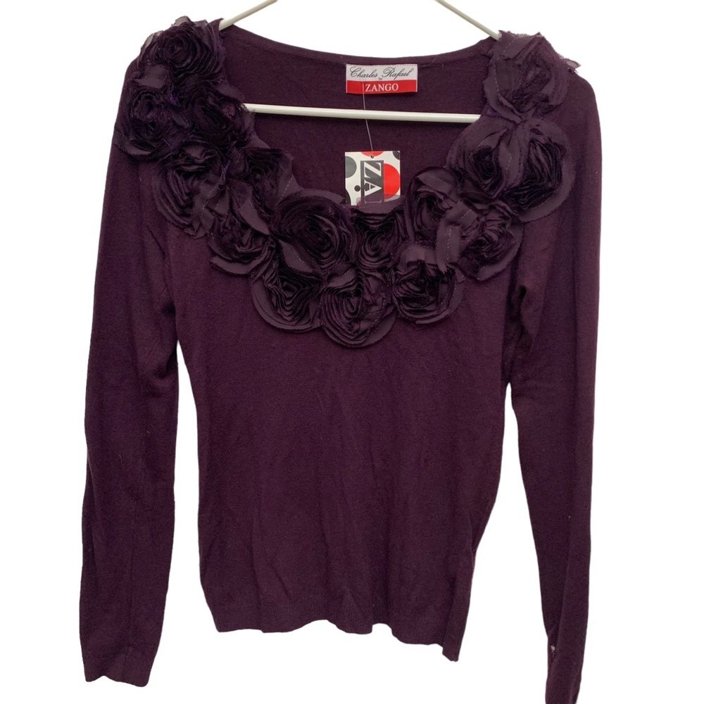 Vintage Sweater With Rosettes NWT